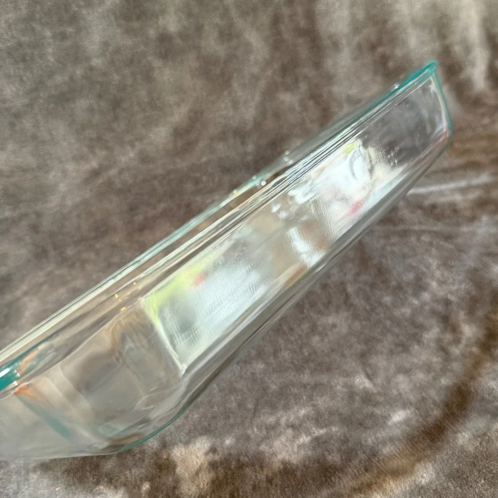 VTG‎ Pyrex 3 Quart Clear Glass Oblong Baking Dish 9x13 2233 USA Made Easy Grip